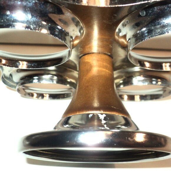 Cruet and Condiment Set Caddy Stainless Steel 60s Milbern Mid Century Vintage - Picture 6 of 6